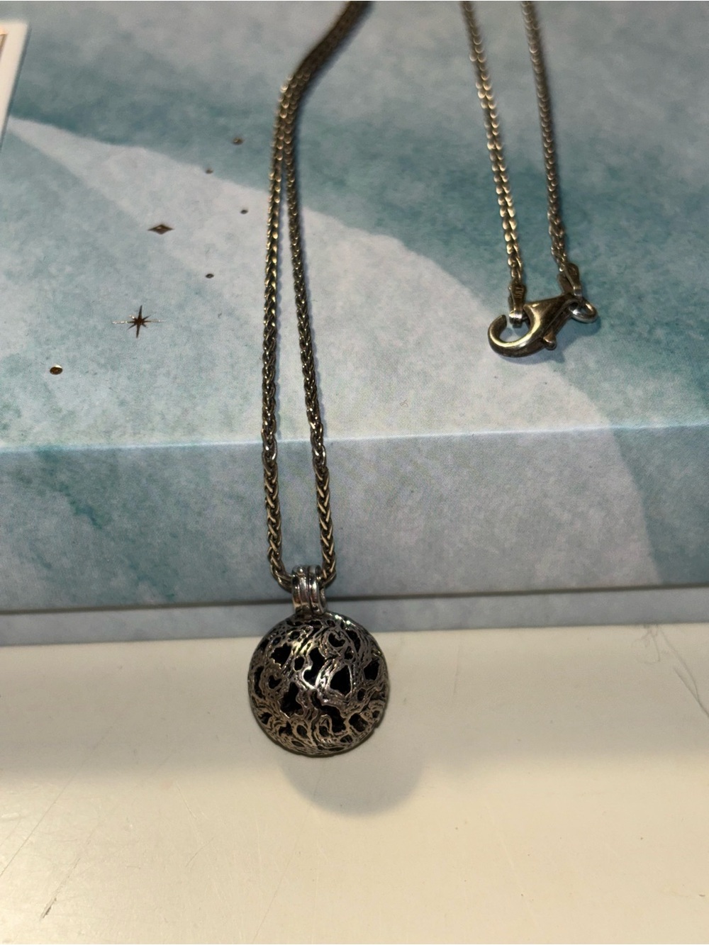 RockLove Guardians of the Galaxy Sterling Silver Orb necklace